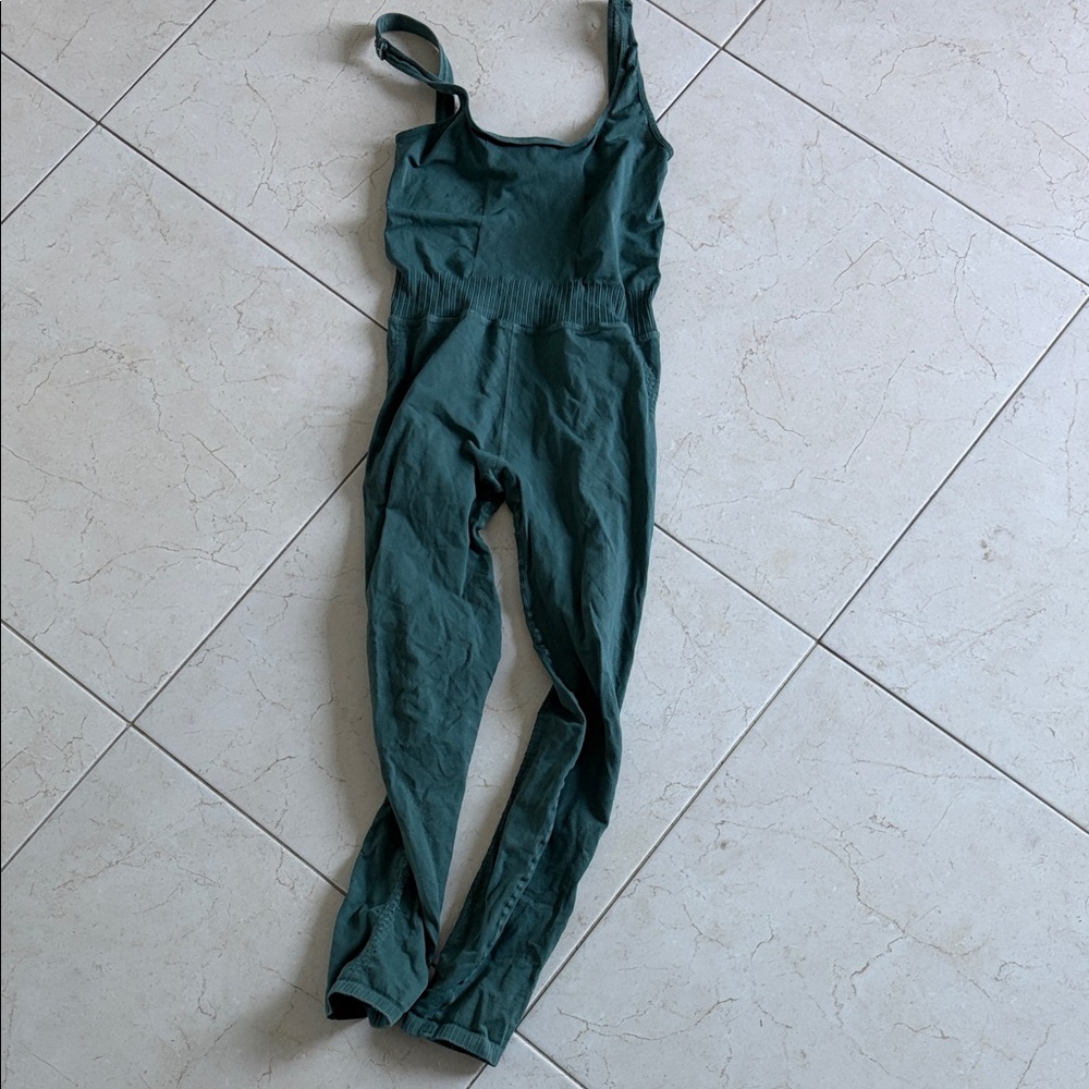 Free people Teal activewear  Jumpsuit